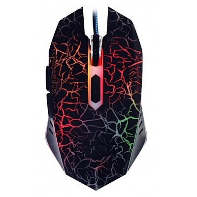Souris de jeu filaire USB à motif craquelé