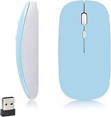 Souris sans fil Bluetooth et 2,4 GHz Bleu RF-M08