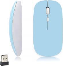 Souris sans fil Bluetooth et 2,4 GHz Bleu RF-M08