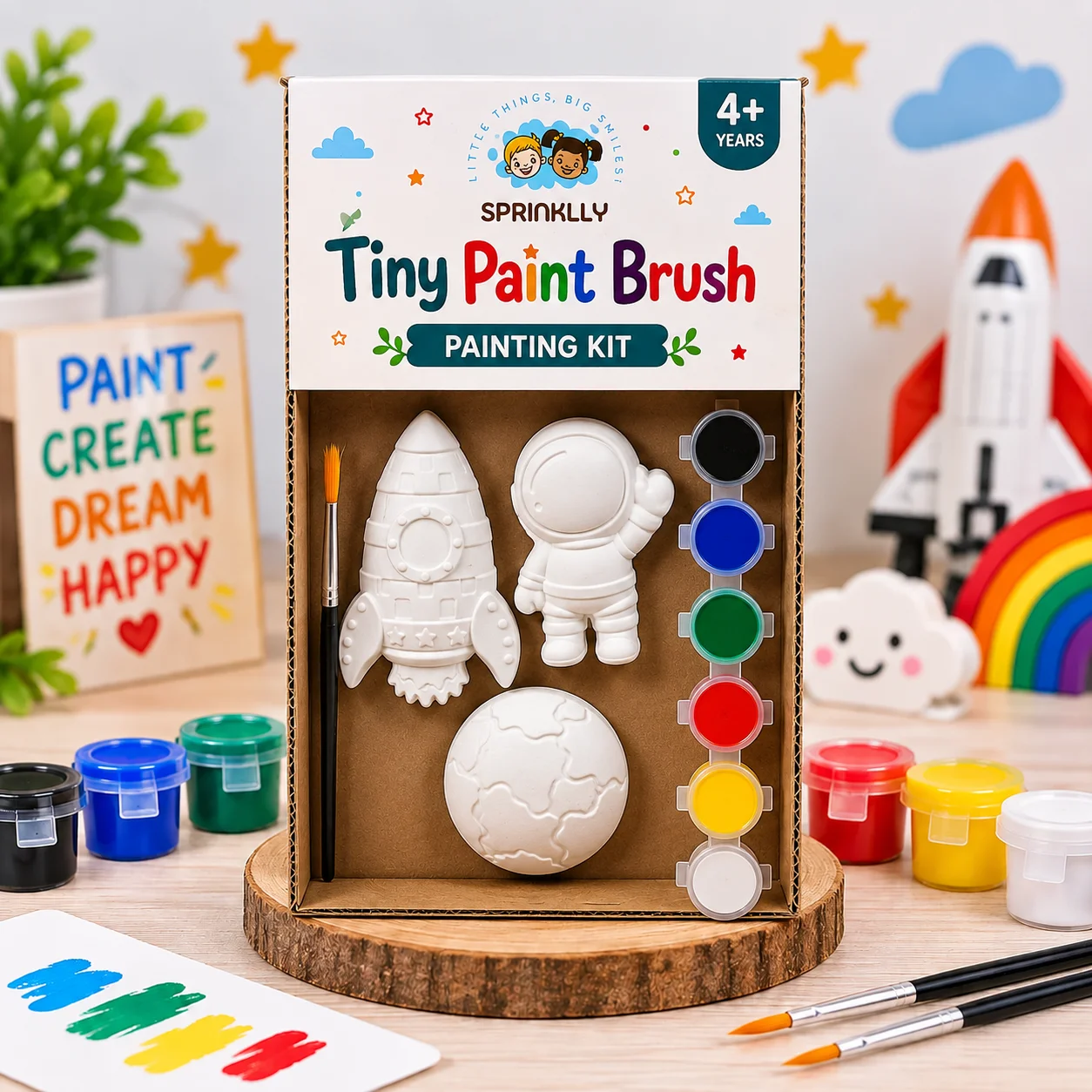 Tiny Paint Brush – Space Theme Painting Kit – Pack of 6 Kits