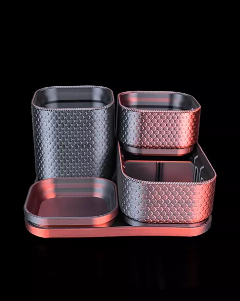 Sparkle Scales - 3D Printed J Makeup and Jewelry  Organizer