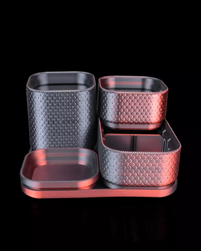 Sparkle Scales - 3D Printed J Makeup and Jewelry Organizer