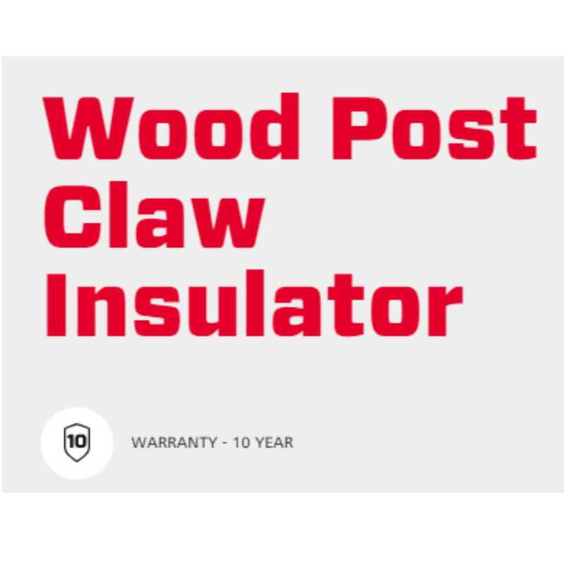 Speedrite Wood Post Claw Insulator - Black 125 Pcs