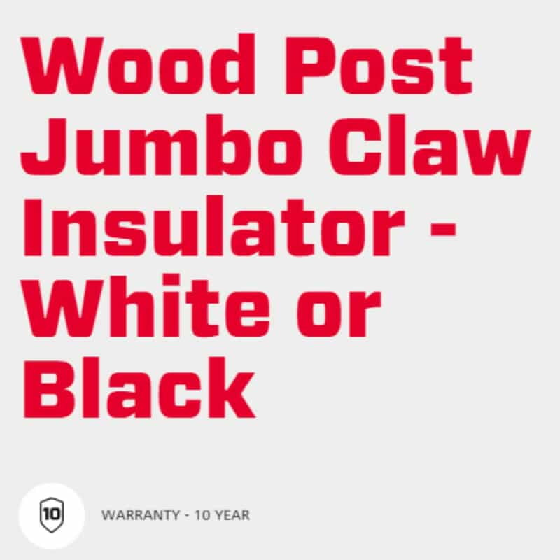 Speedrite Wood Post Jumbo Claw Insulator White - 25 Pcs