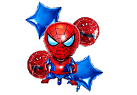 Spiderman Theme Foil Balloons - (Pack of 5)