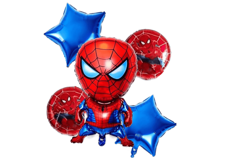 Spiderman Theme Foil Balloons - (Pack of 5)