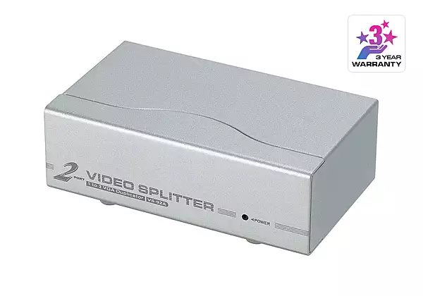Splitter 2 Ports VGA VS92A Aten Silver Remis a Neuf