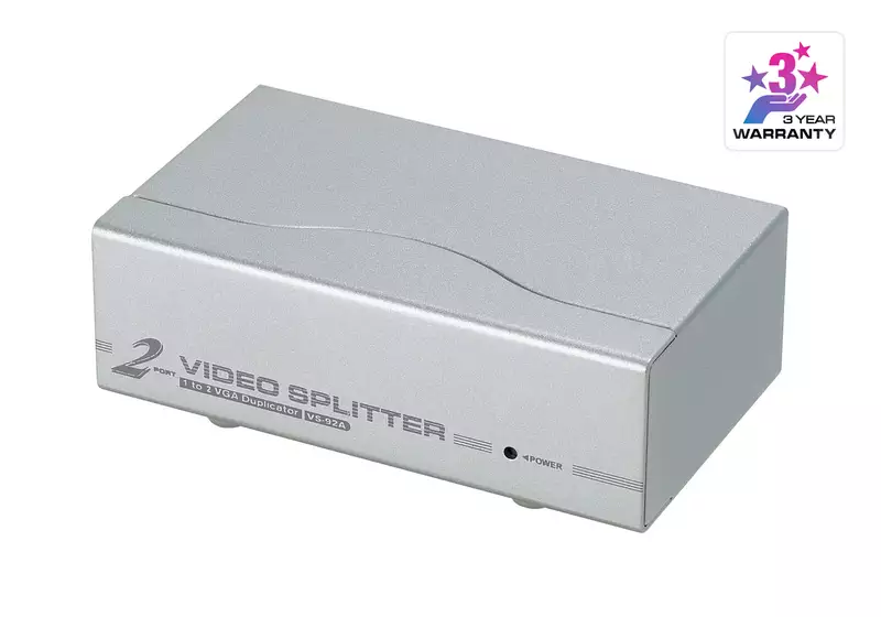 Splitter 2 Ports VGA VS92A Aten Silver Remis a Neuf