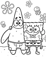 Spongbob and Patrick - Colou-In Keepsake Art