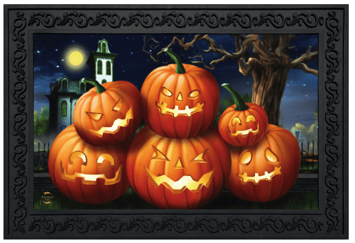 Spooky Jack O'Lanterns Doormat