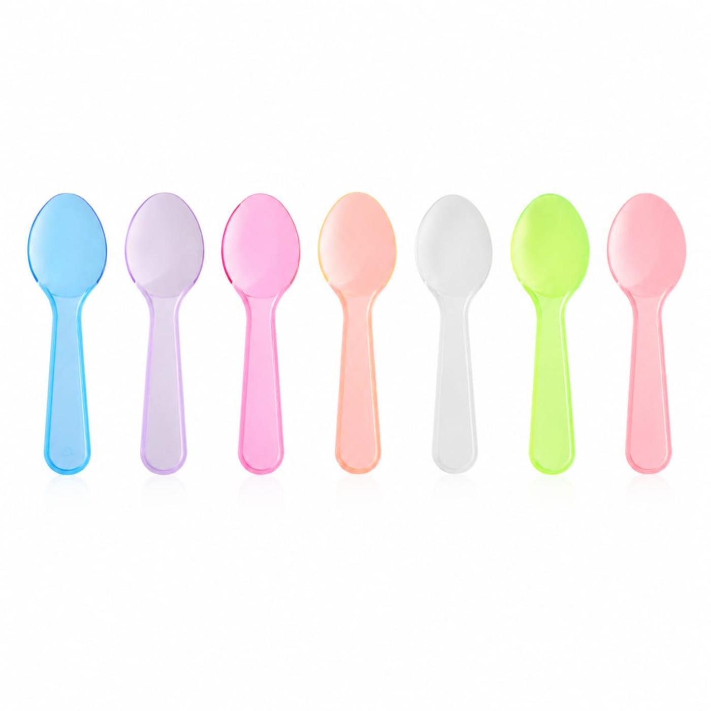 Spoon 3" Tasters Assorted neon