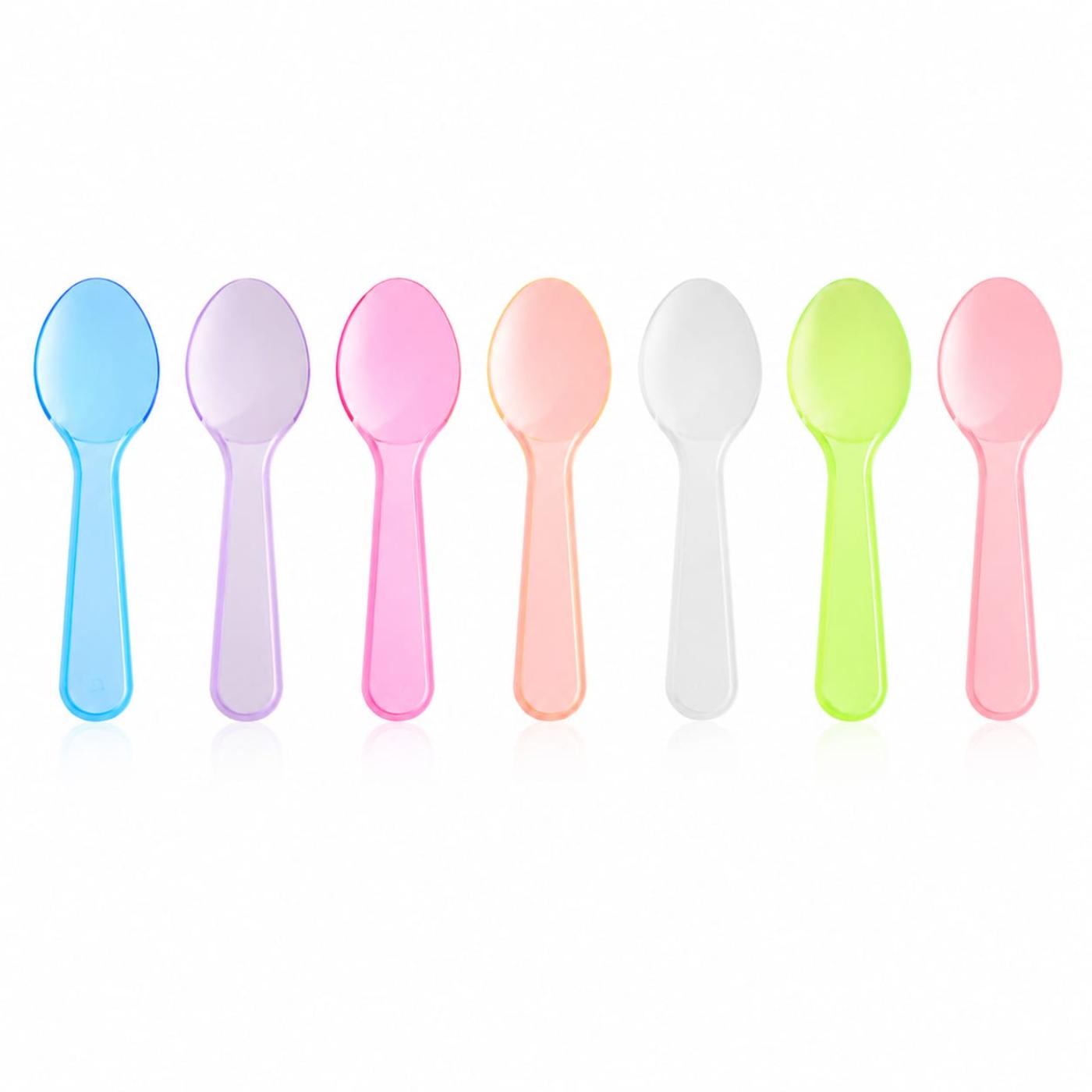 Spoon 3" Tasters Assorted neon