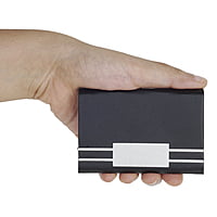Standard Black Leather Finished Cardholder