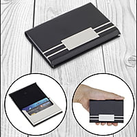 Standard Black Leather Finished Cardholder