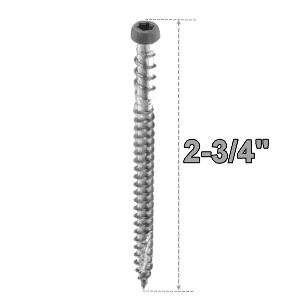 Starborn CAP-TOR #10 Stainless Steel 2-3/4" Screws