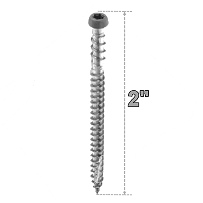 Starborn CAP-TOR #10 Stainless Steel 2" Screws Starborn CAP-TOR #10 Stainless Steel 2" Screws