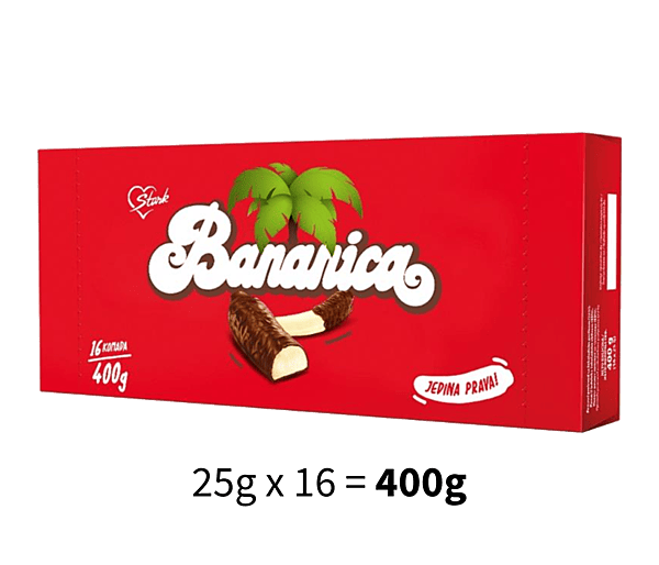 Stark - Chocolate Covered Dessert Banana Flavor 400g/14 - KREM BANANICA Stark - Chocolate Covered Dessert Banana Flavor 400g/14 - KREM BANANICA