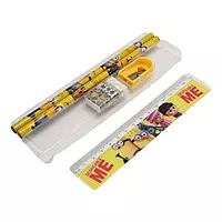 Minions Cartoon Themed Stationery Kit for Kids Pack of 6 | Assorted School Supplies Gift Set