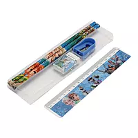 Frozen Fever Cartoon Themed Stationery Kit for Kids Pack of 6 | Assorted School Supplies Gift Set