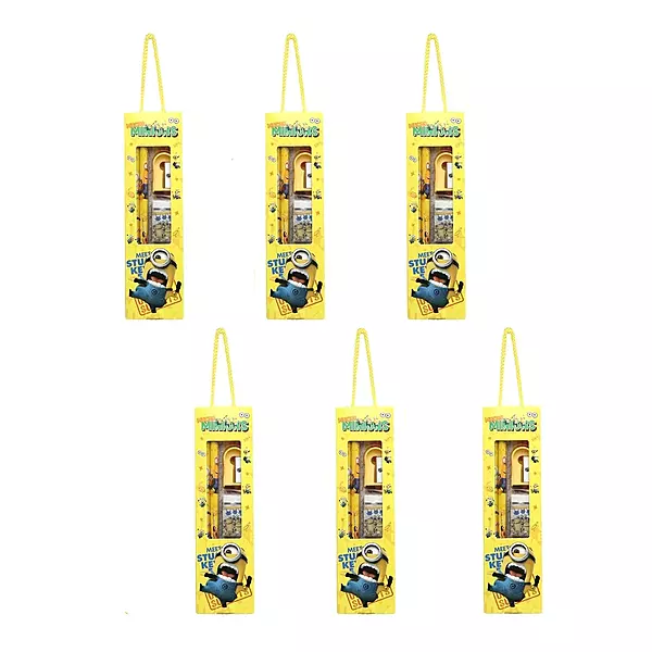 Cartoon Themed Stationery Kit for Kids Pack of 6 | Assorted School Supplies Gift Set