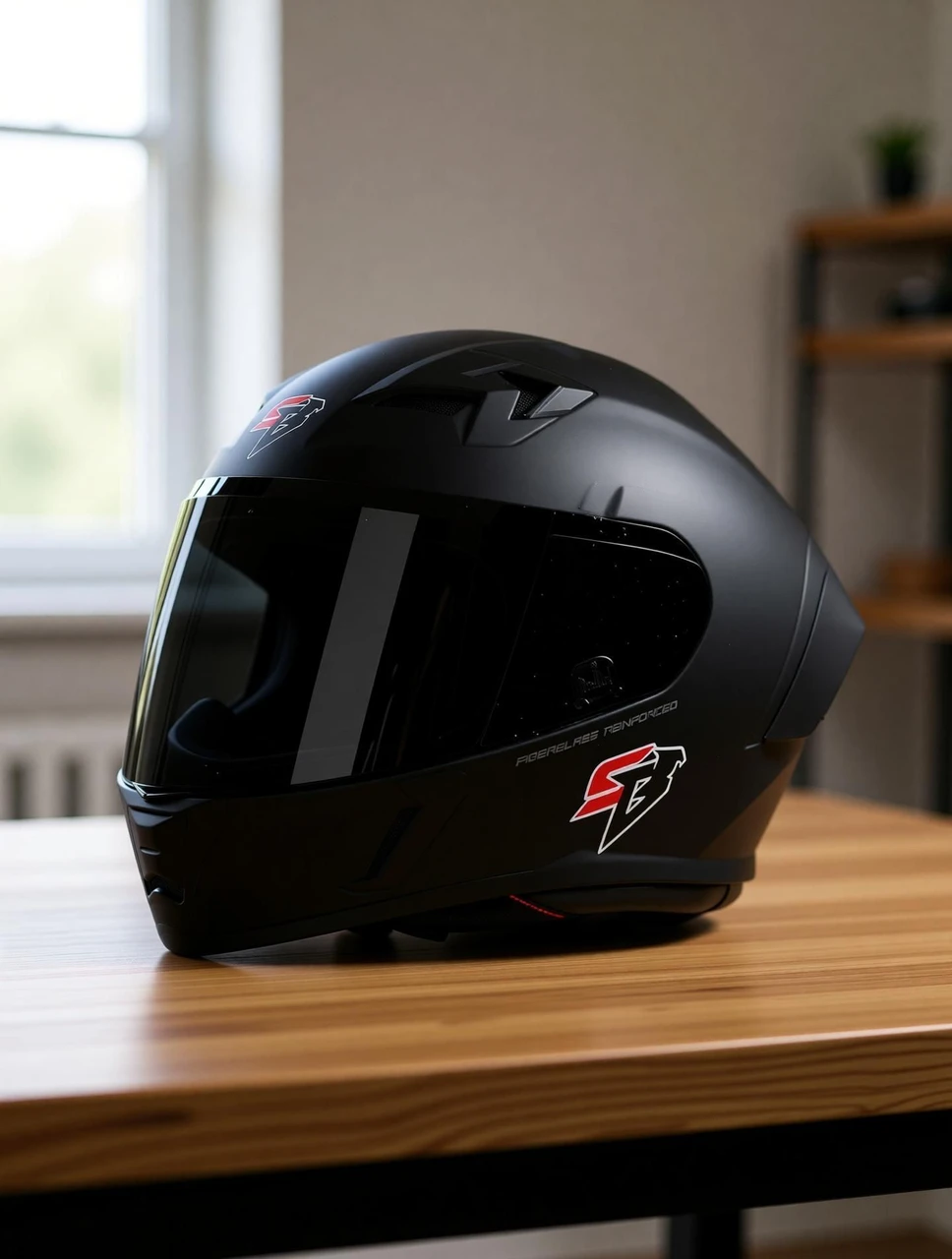 STEELBIRD SBA-11 TORNADO ISS GLOSSY SIGNATURE BLACK C/V 580 MM WITH EXTRA SMOKE VISOR-DOT CERTIFIED STEELBIRD SBA-11 TORNADO ISS GLOSSY SIGNATURE BLACK C/V 580 MM WITH EXTRA SMOKE VISOR-DOT CERTIFIED