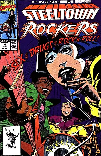Steeltown Rockers #4 (Marvel Comics July 1990)