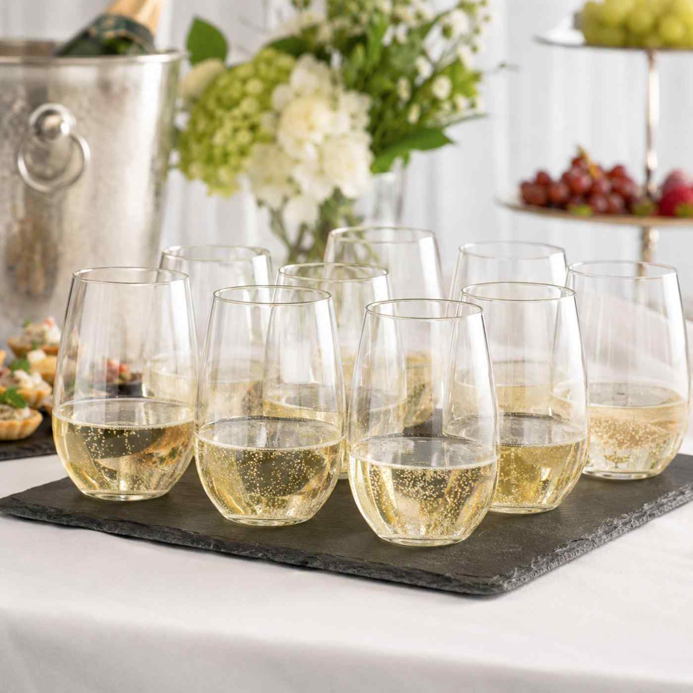 Stemless Flute 10oz Cups Visions 4/16
