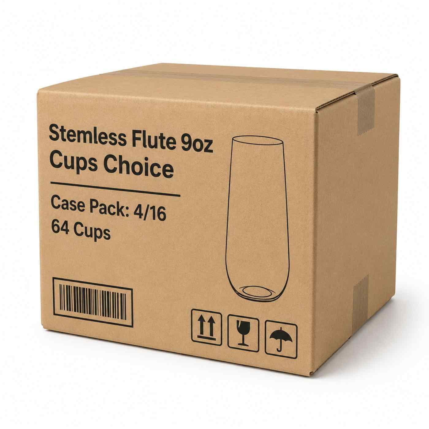 Stemless Flute 9oz Cups Choice 4/16
