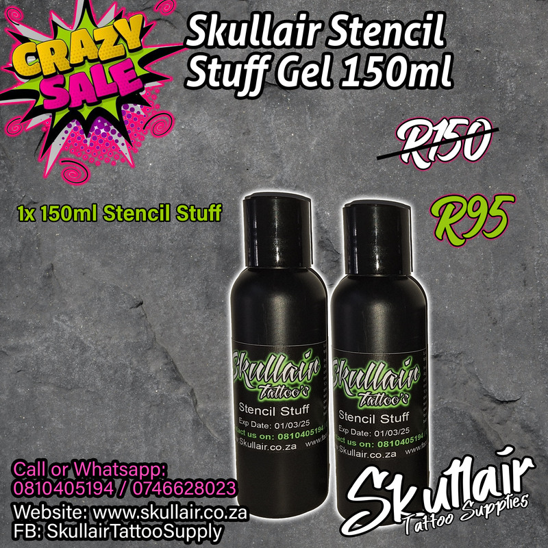 Stencil Stuff - Skullair Brand - 150ml Stencil Stuff - Skullair Brand - 150ml