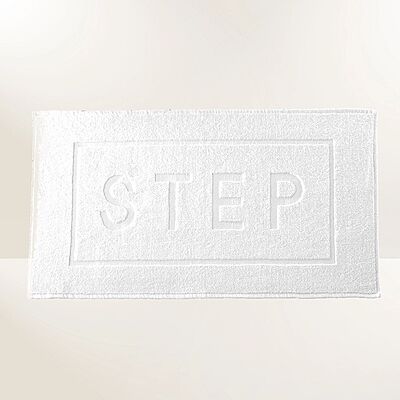 Sunset White Step Bath Mat