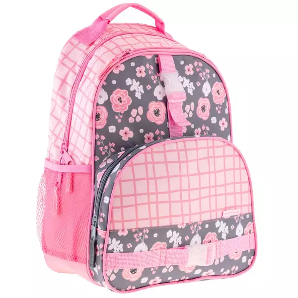 Stephen Joseph All Over Print Backpack - Charcoal Flower