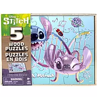 Stitch 5-Pack Wood Puzzles Set
