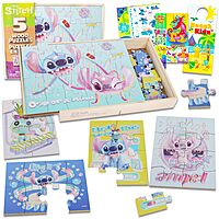 Stitch 5-Pack Wood Puzzles Set