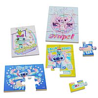 Stitch 5-Pack Wood Puzzles Set