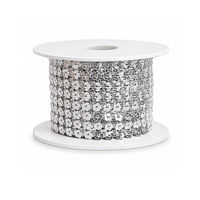 Strass Ref X-36 Plateado Rollo X 10 Yardas