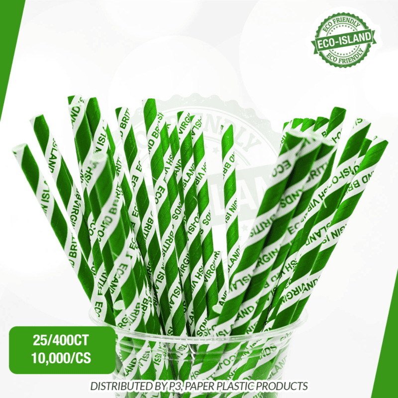 Paper Straws Eco-Island 7.5" 25/400