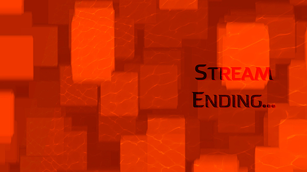 Abstract Red Animated Stream Ending Soon Scene