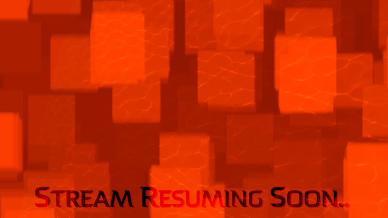 Abstract Red Animated Stream Resuming Soon Scene