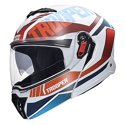 STUDDS TROOPER  D1 WHITE N2 RED XL