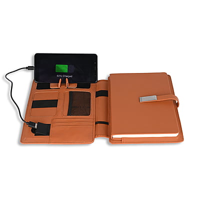 Stylish Tan Popup Diary Power bank- 5000mAh