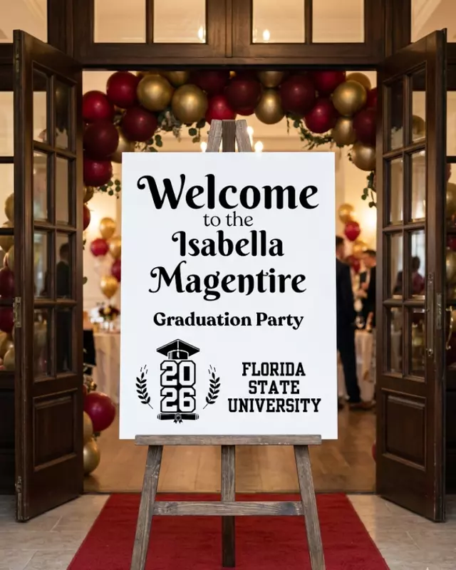 Summit Series Varsity graduation entrance sign with Class of 2026 design
