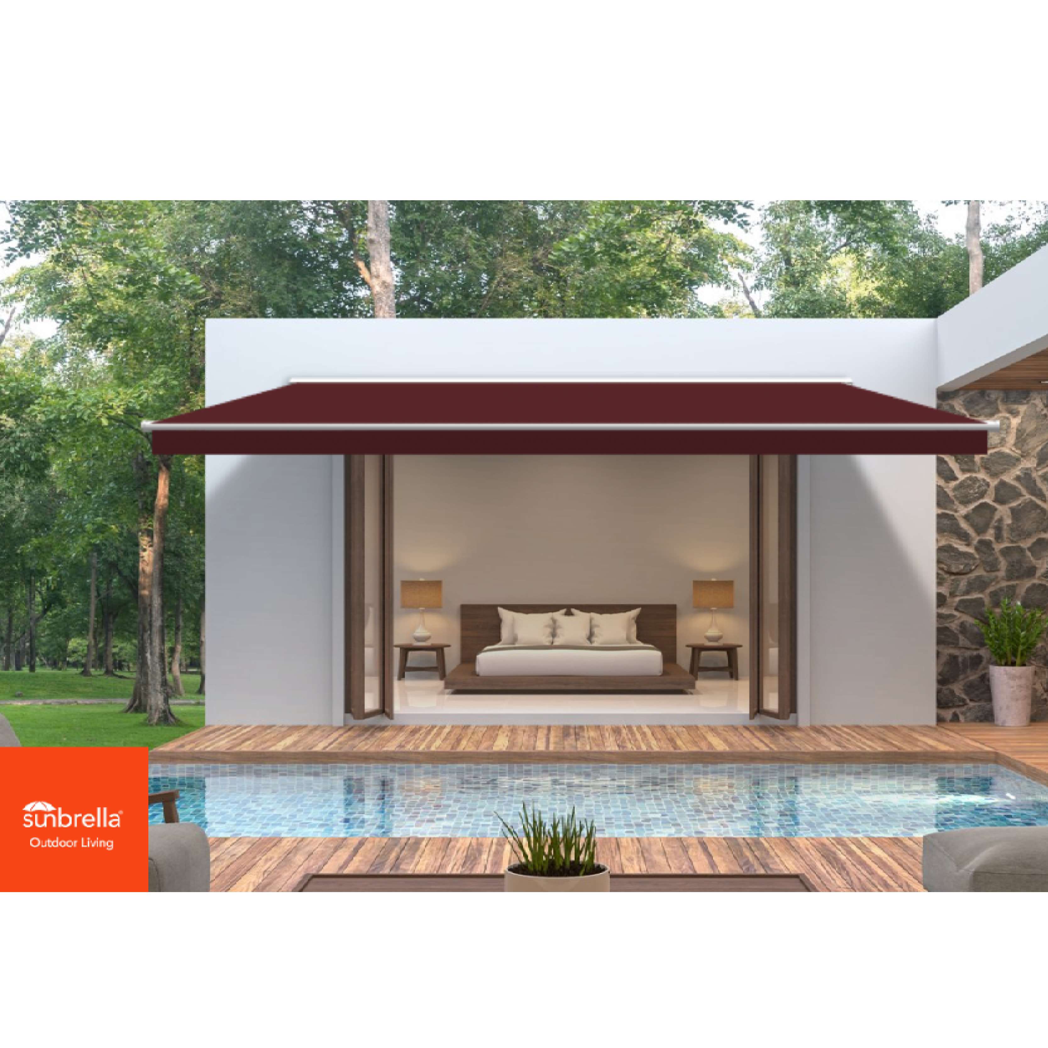 Dubonnet Tweed Sunbrella Shade SKU 4606-0000