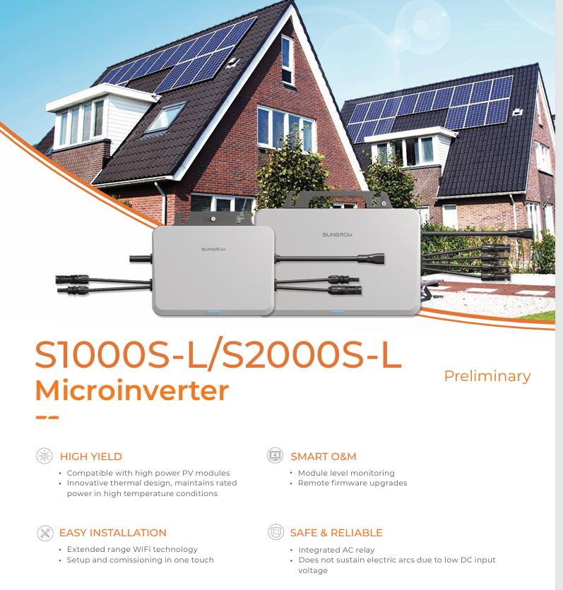 2 KW ONGRID - SUNGROW MICROINVERTER