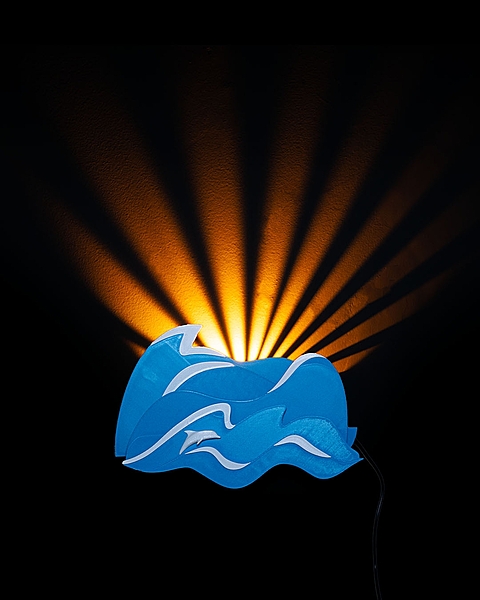 Sunset in the Ocean Wall Light