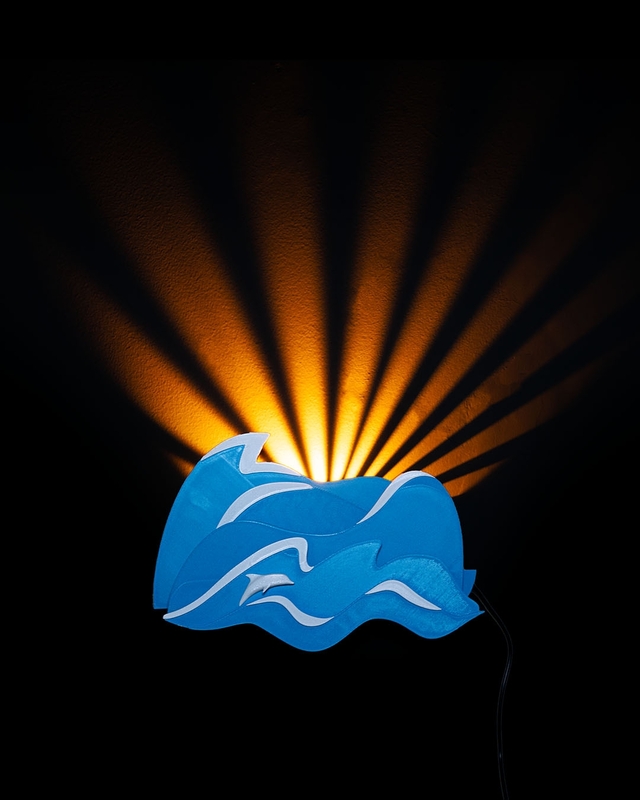 Sunset in the Ocean Wall Light