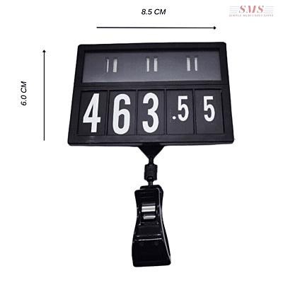 PRICE LABEL HOLDER WITH CLIP, 8.5 X 6 CM