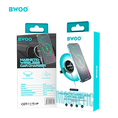 Support Chargeur Auto Magnetique Pour Cellulaire Bwoo BO-ZJ122 Noir