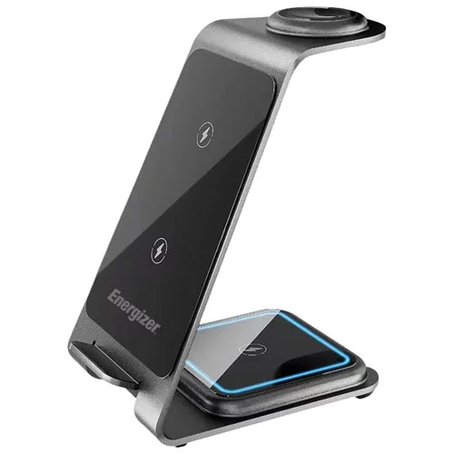 Support de Recharge 3 en 1 15W Magnétique Sans Fil Energizer Metal