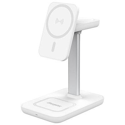Support de Recharge 3 en 1 7.5W Magnétique Sans Fil Energizer Blanc