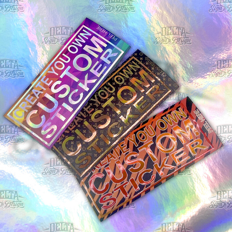 Holo Media - Full color, with white backing, and Spot Clear Emboss Accents